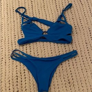 Tavik blue cut out bikini